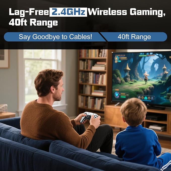 New Retro Game Console, Classic Video Games with 4K HDMI, 20,000+ Games and 23 Emulators, Upgraded Dual 2.4G Wireless Controllers for Game Console