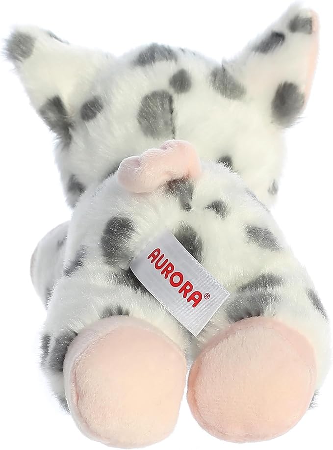 Aurora® Adorable Mini Flopsie™ Spotted Piglet Stuffed Animal - Mini Companions Ready for Playful Adventures - for Kids All Ages, Toddlers, Adults, and Families - White 8.5 Inches