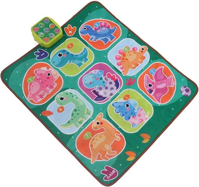 Pilipane Musical Dance Pad Electronic Dance Mat Adjustable Lighting Educational Collapsible Soft Dance Pad for Kids Adults Home Living Room Entertainment Plastic Polyester Material