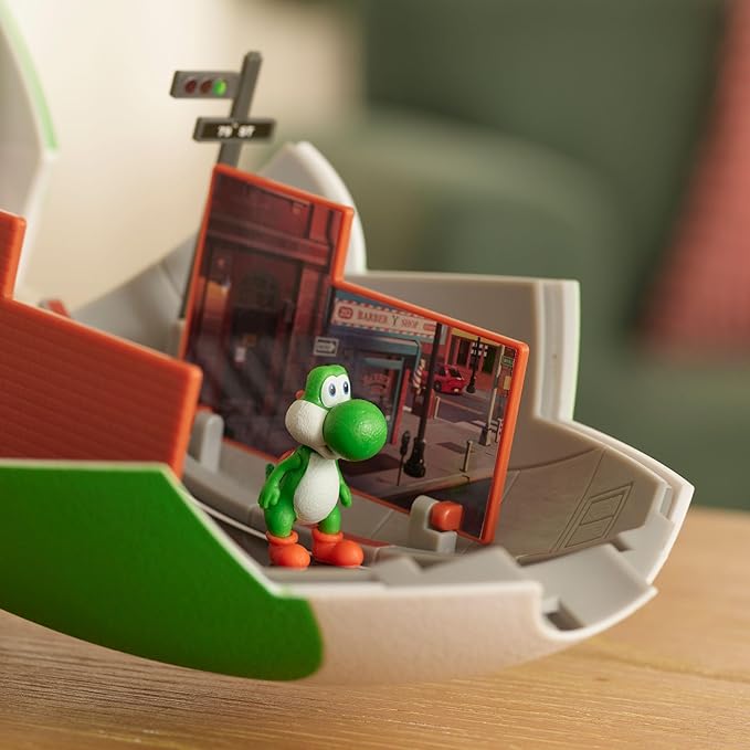 The Super Mario Galaxy Movie – 9-Inch Yoshi Egg Playset with 1.5” Yoshi and Exclusive Fire Mario Action Figures, Opens to Reveal Double-Sided Playset!