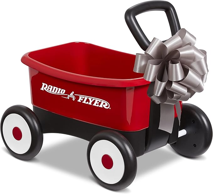 Radio Flyer My First Wagon, Push and Pull Toy Cart for Toddlers 1-4, Provides Walking Balance and Confidence Amazon Exclusive