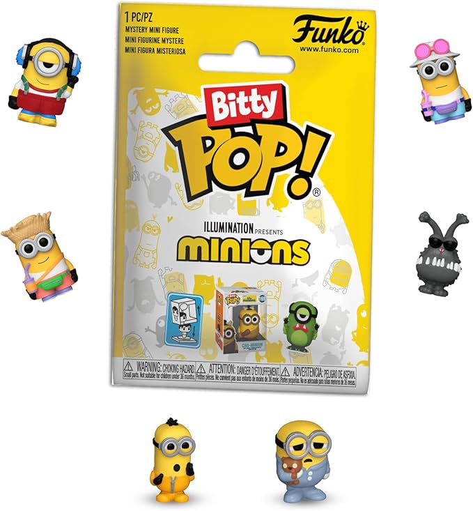 Funko 12 x Bitty Pop! Singles: Minions Mystery Mini Collectible Toys 12-Piece Poly Bag