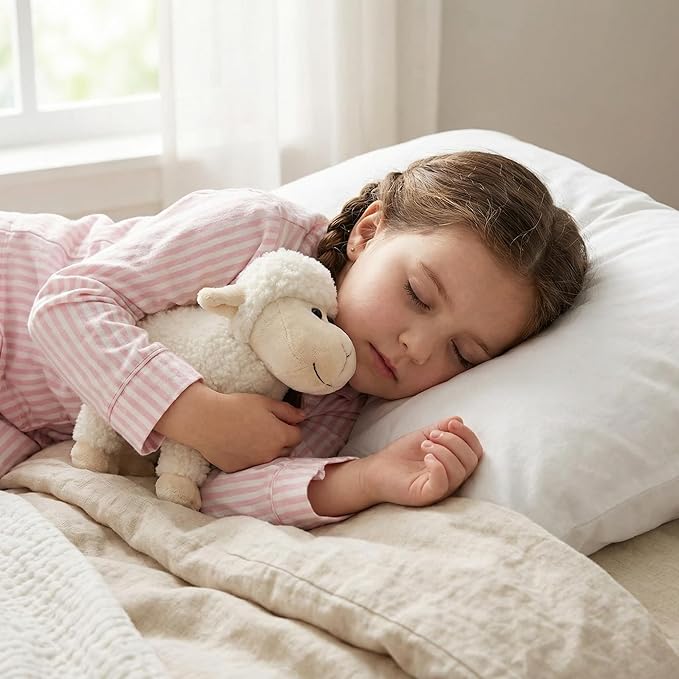 Tiny Heart Sheep Stuffed Animal Sheep Plush Toy Small Lamb Stuffed Animal Cute Super Soft Gift for Kids Boys and Girls Birthday Home Decor Cuddly White Little Lamb Toys (Standing)