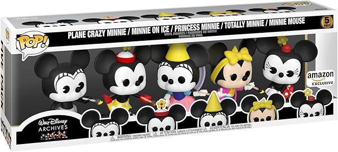 Funko Pop Disney: Minnie Mouse 5 Pack Minnie Pack - Disney Standard Characters - Amazon Exclusive - Collectable Vinyl Figure - Gift Idea - Official Merchandise - Toys for Kids & Adults