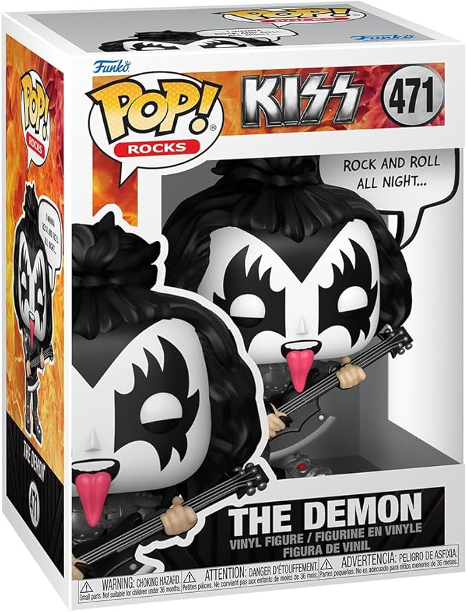 Funko Pop! Sayings: The Demon - (Rock and Roll All Nite) - KISS - Collectable Vinyl Figure - Gift Idea - Official Merchandise - Toys for Kids & Adults - Music Fans - Model Figure for Collectors