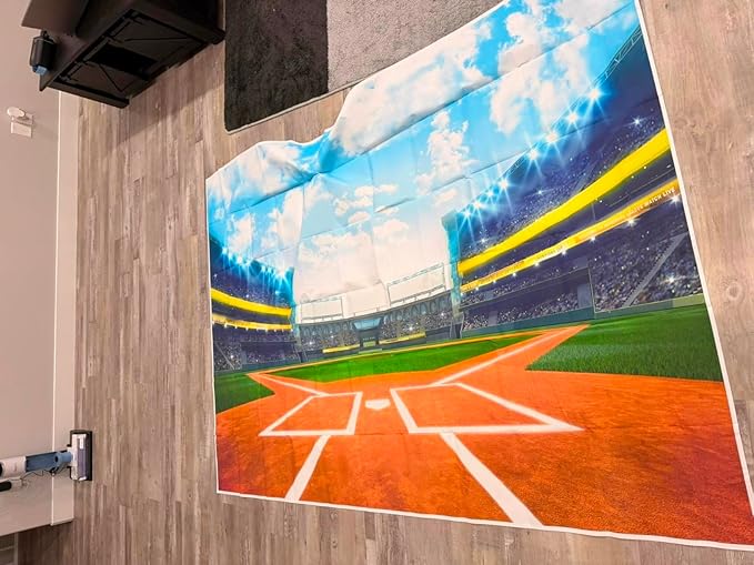 Baseball Backdrop Baseball Field Stadium Photography Backdrops for Sports Boys Birthday Party Decoration Banner Supplies (8x6FT(94 x 70 inch))