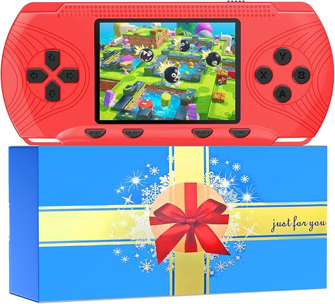 Retro Handheld Game for Boys Girls-Classic 258 Video Games with Rechargeable Battery, 3.0" LCD Screen Portable Gaming Player Plug & Play Video Games, Electronic Gift for Birthday Xmas