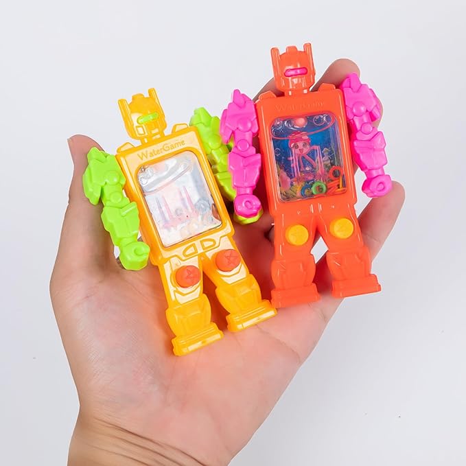 48Pcs Robot Handheld Water Ring Toss Games for Kids Party Favors Goodie Bags Stuffers Return Gifts for Kids Birthday Classroom Prize Box Rewards Bulk, Halloween/Christmas Pinata Filler Toys