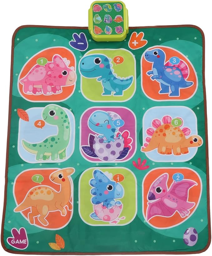 Pilipane Musical Dance Pad Electronic Dance Mat Adjustable Lighting Educational Collapsible Soft Dance Pad for Kids Adults Home Living Room Entertainment Plastic Polyester Material