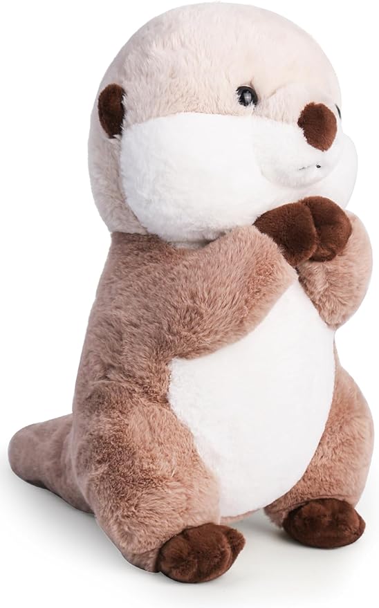 Cute Otter Stuffed Animals Soft Sea Otter Plushie Toy 15.7" Christmas Birthday Party Plush Gift for Kids Children Girls Boys