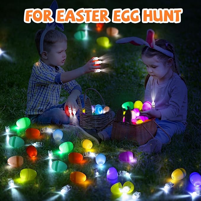 Finger Lights, 100Pcs White Finger Flashlights for Kids Bulk, Led Light Up Finger Ring Light Party Favor for Valentine's Day Easter Egg Hunt Classroom Prizes, Parties Halloween Christmas Gifts