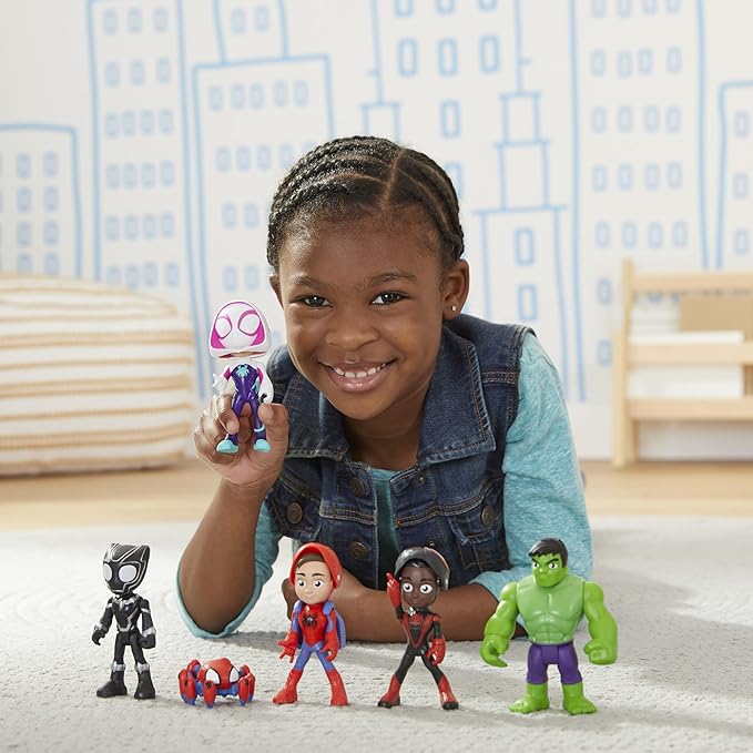 Spidey and his Amazing Friends Marvel Hero Reveal Multipack with Mask-Flip Feature, 4-Inch Action Figure Toys, Kids 3+ (Amazon Exclusive)