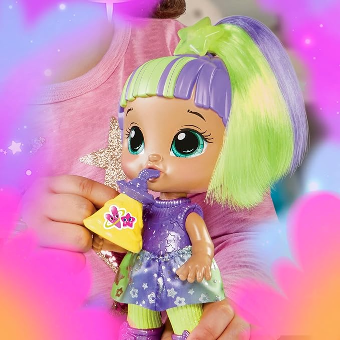 Baby Alive Star Besties Doll, Lovely Luna, 8-inch Space-Themed Doll for 3 Year Old Girls and Boys and Up, Accessories