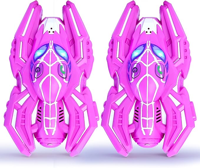 Spiders Walkie Talkies for Girls Toys|Walkie Talkies for Toddlers Age 3-8 Year Old|Camping Gear Outdoor Hiking Newsletter|Long Distance Wireless Telephone Receiver for 3-5 4-8 Year Old Kids Gifts
