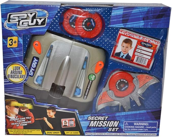 Spy Guy 10 Piece Toy Secret Mission Set with Look Around Binoculars (Binoculars)