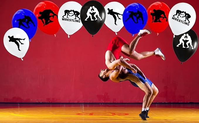 50 Pieces Wrestling Balloon Wrestling Match Themed Baby Shower Birthday Party Supplies Decorations Favors Balloon