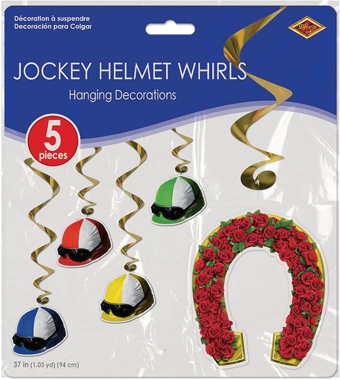 Beistle Derby Day Whirls (5/Pkg) (Pack of 2)