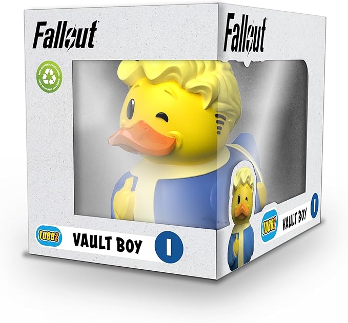 TUBBZ Boxed Edition Vault Boy Collectable Vinyl Rubber Duck Figure - Official Fallout Merchandise - Thriller TV & Video Games