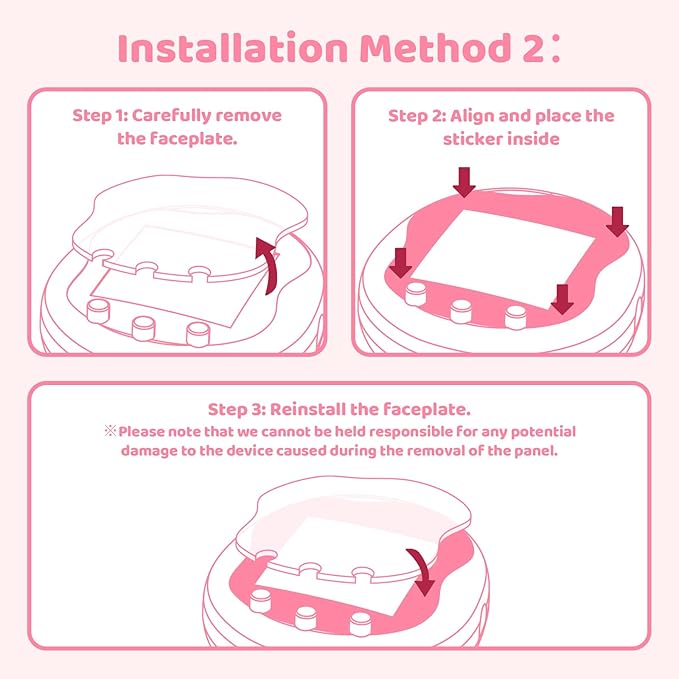Holographic Laser Faceplate Sticker for Tamagotchi Uni, Self-Adhesive DIY Face Plate Decal, Shimmering Protective Skin for Virtual Pet - (for uni-Angel Blue)