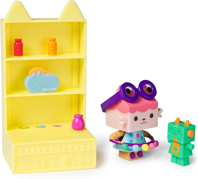 DreamWorks GABBY'S Dollhouse, Celebration Series Baby Box Cat Bobble Figure with Dollhouse Furniture and Accessories, Kids Toys for Girls & Boys Ages 3 and Up