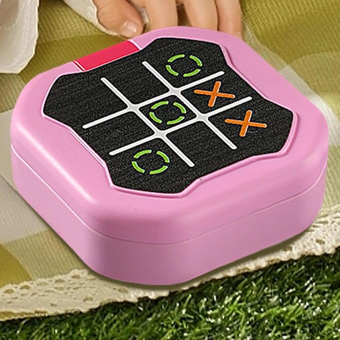 Electronic Puzzle Console Game - Handheld Brain Challenge Toy for Kids | LCD Screen with Interactive Logic Matching System, Portable Memory Training Device for Travel Entertainment 4.13x3.86x1.77 in