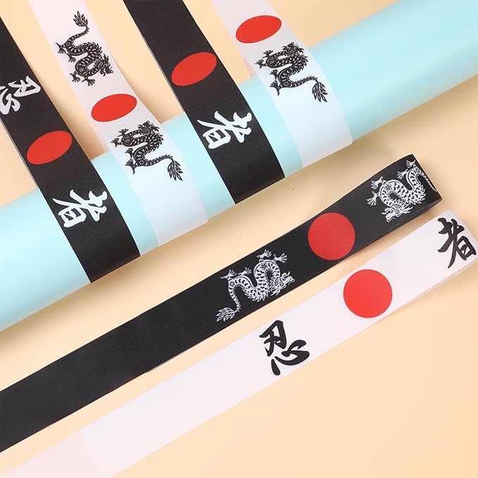 ZOIIWA 48Pcs Japanese Karate Headband Japanese Sushi Chef Bandana Headwear for Karate Sports Kitchen Cooking Headbands Supply for Birthday Party Favors
