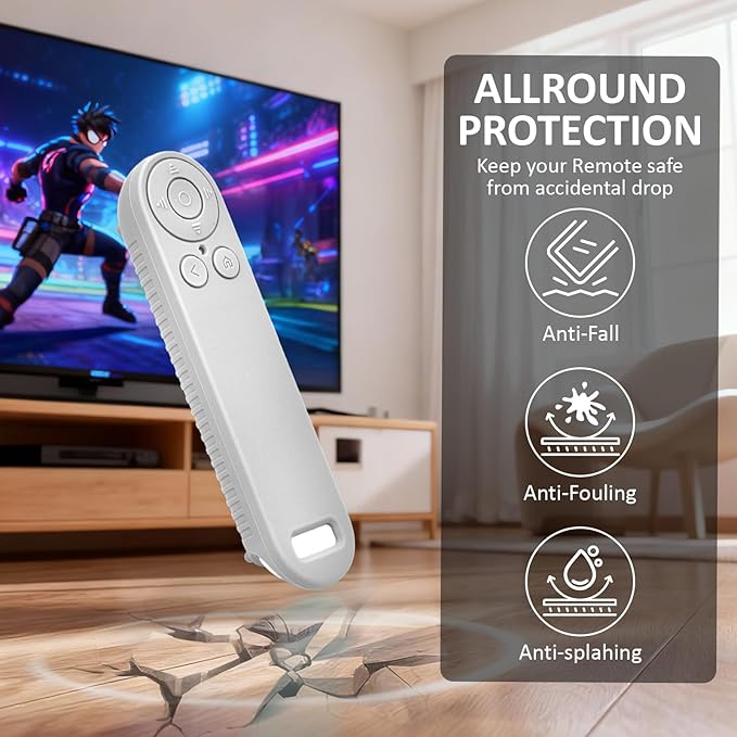 Silicon Cover for Nex Playground Game System Remote, Anti-Slip Shockproof Sleeve with 4 Pillars for Secure Placement, Dust & Water Resistant Protective Case with Lanyard-Grey