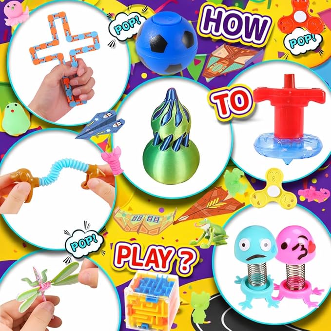 Deluxe Assorted Party Favor Variety Pack, Extra-Large Novelty Item Set for Events, Prize Drawings, Carnival Giveaways, Goodie Bag Fillers, Celebration Supplies, Bulk Party Assortment