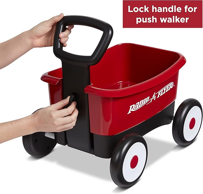 Radio Flyer My First Wagon, Push and Pull Toy Cart for Toddlers 1-4, Provides Walking Balance and Confidence Amazon Exclusive