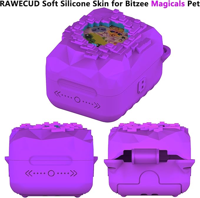 Silicone Case for Bitzee Magicals Interactive Toy Digital Pet, Protective Skin Cover for Bitzee Magicals Virtual Electronic Digital Pet Accessories (Purple)