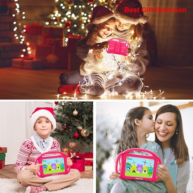 TOPELOTEK Kids Tablet 7inch Tablet for Kids 3-7 with with Case Included, 32GB Storage, Parent Control, Education App, WiFi Camera, Netflix YouTube