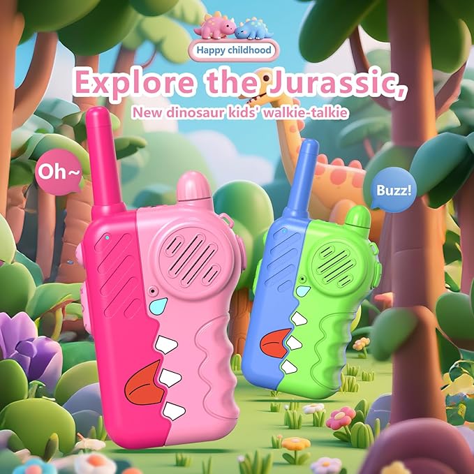 W1 Walkie Talkies for Kids,Single Channel Kids Walkie Talkies with Flashlight Lanyard,3 Miles Range Toys Walkie Talkie for Outside/Camping/Hiking (2-Pack)