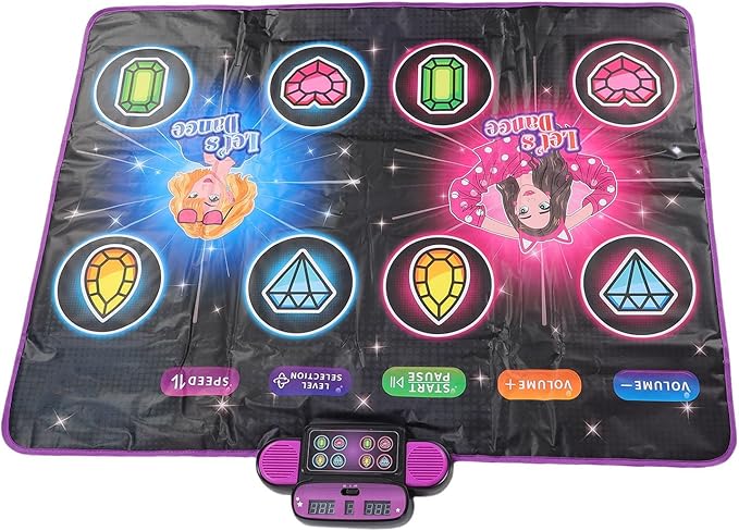 Cuifati 2 Player Dance Pad, Electronic Dance Mat Challenging Levels for Children