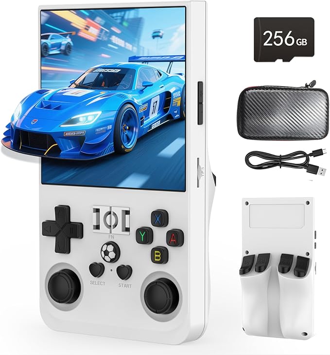 RegiisJoy R36 MAX Handheld Game Console 40250 Games, 4 inch IPS Screen Retro Game Console, Mini Portable Pocket Arcade 4000mAh 256G TF