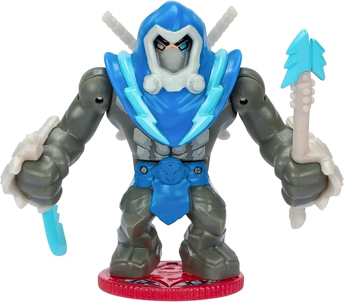 Legends of Akedo Ninja Bosses, Cyber Blade, 3" Tall Battling Action Figure with 360˚ Blade Defense and Attack Spin Action, Double Defense Armor That Pops Off When Struck, 4 Ninja Bosses to Collect