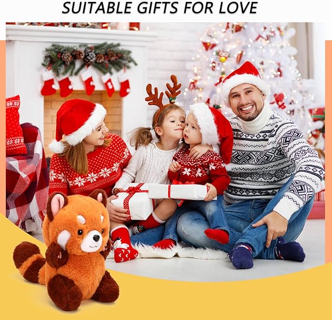 Cute Red Panda Plush Toy - Stuffed Animal Gift for Girlfriend, Kids Birthday - 9" Red Panda plushies