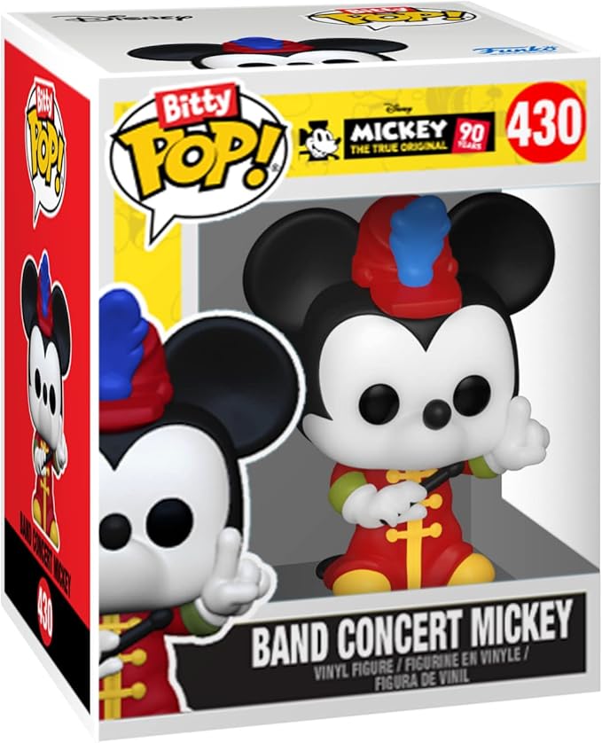 Funko Bitty POP! Disney - Minnie, 4-Pack - Minnie Mouse (red Dress), Daisy Duck, Donald Duck and A Surprise Mystery Mini Figure - 0.9 Inch (2.2 Cm) Collectable - Stackable Display Shelf Included