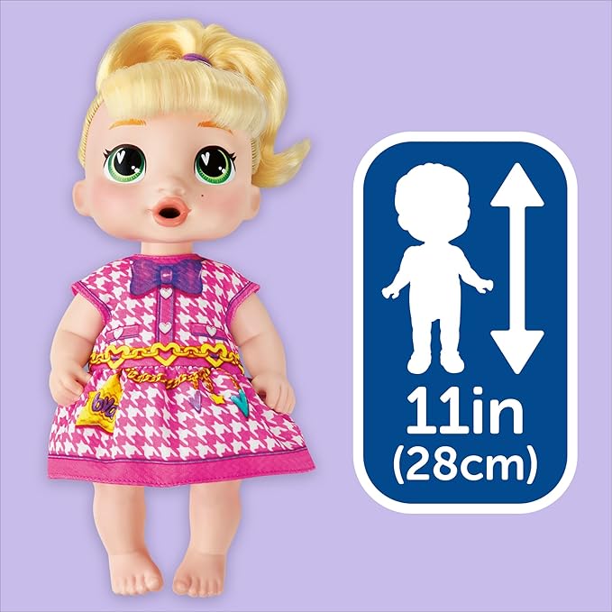 Baby Alive Bubbly Tea Party LaLa GooGoo Doll with Teapot Accessories, Blonde Hair, 11 Inches, Toys for 3 Year Old Girls and Boys & Up