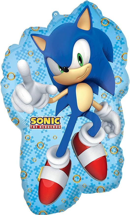 Anagram Sonic Video Gamers 4th Birthday Party Supplies Hedgehog Foil Balloon Bouquet Decorations