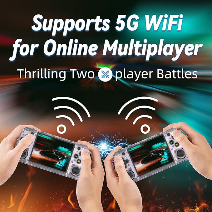 WESICH RG35XX H Retro Game Console,3.5 Inch IPS Screen Built-in 64GB+128GB TF Card,with 3300mAh Battery Linux System Games Consoles,Support HD and TV Output Casual Game Console(Purple)