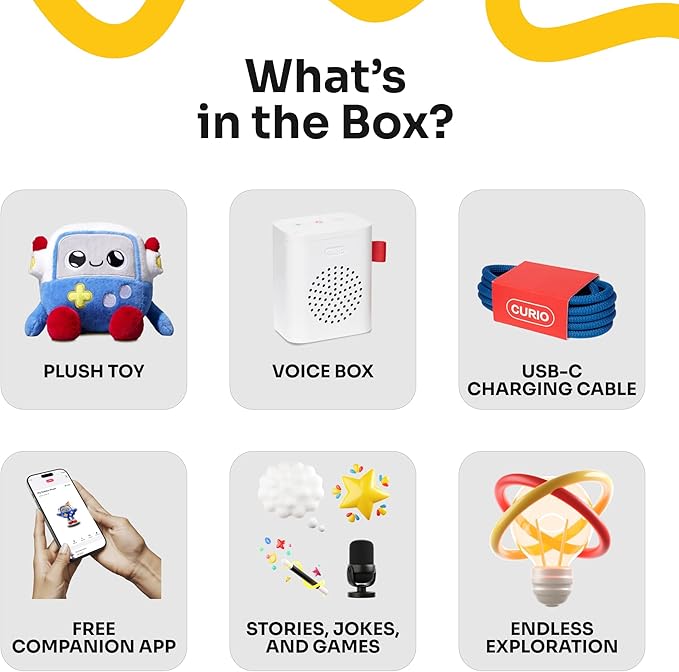 CURIO Interactive AI Learning Toy, Voice-Powered, WiFi Connected, Ages 3+ (GABBO V2)