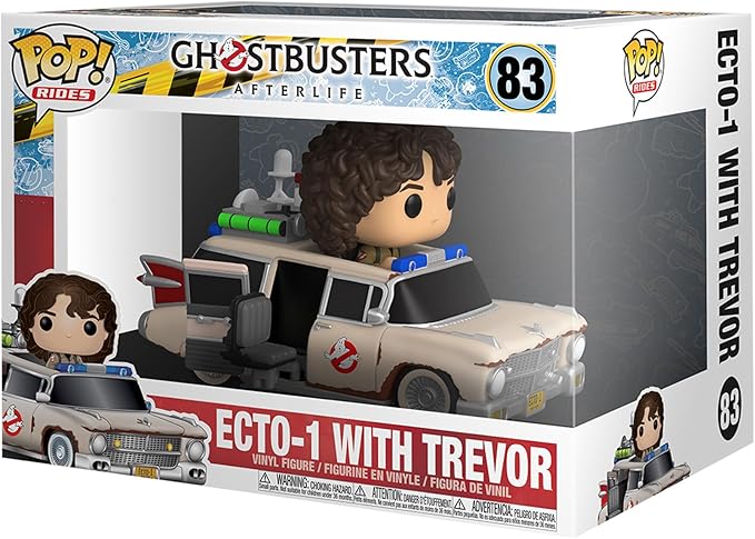 Funko POP Ride Super Deluxe Movies: Ghostbusters Afterlife - Ecto 1 with Trevor, Multicolor, Standard, (47679)