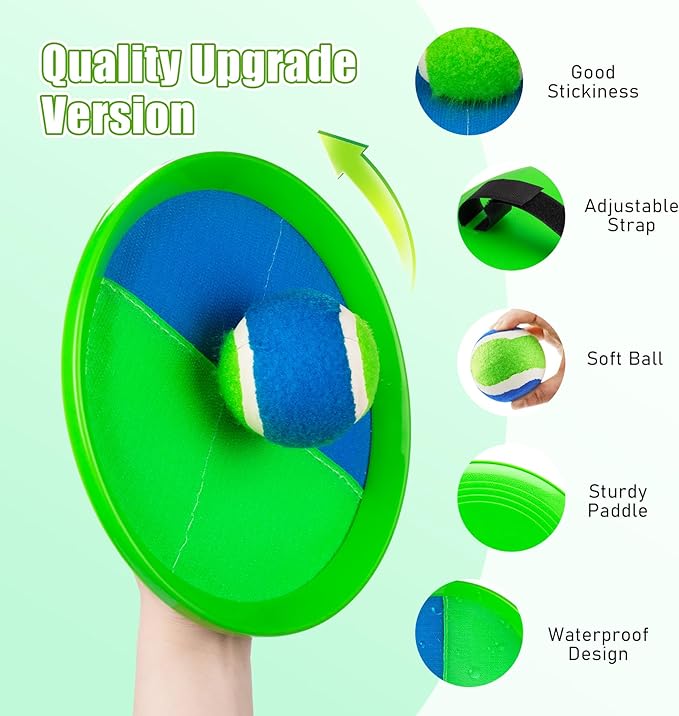 Toss and Catch Ball Game - Ideal Outdoor Beach, Pool & Yard Toy for Toddlers and Kids Ages 4, 5, 6, 7, 8+, Perfect for Boys Girls - Great Birthday Gift & Stocking Stuffers