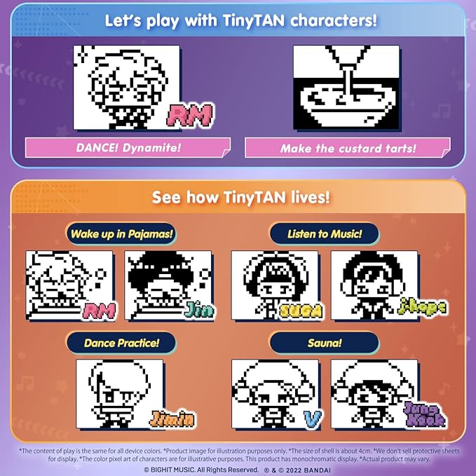 Tamagotchi Nano x TinyTAN - Jungkook ver., Hugmy Tamagotchi Vinyl Figure and Tamagotchi Nano Electronic Pet