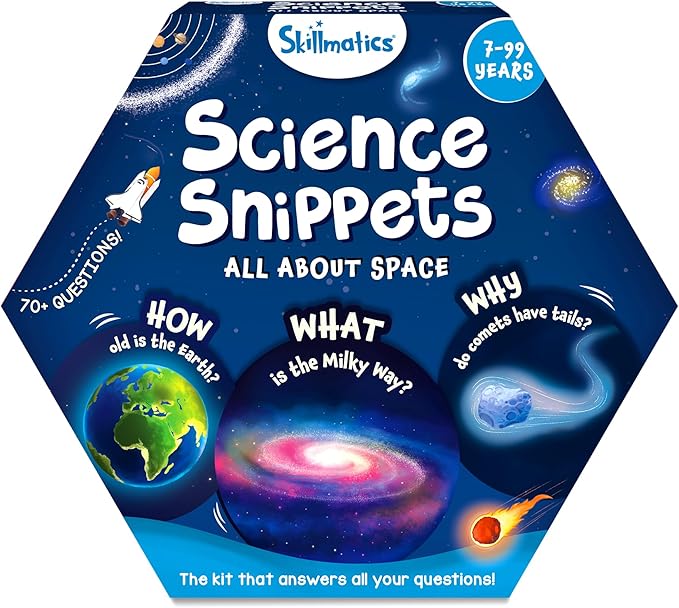 Skillmatics Flash Cards - Science Snippets Space, STEM Learning Educational Toys & Learning Aids for Kids, Gifts for Boys & Girls Ages 7, 8, 9 & Up, Homeschool, Classroom & Travel Activity