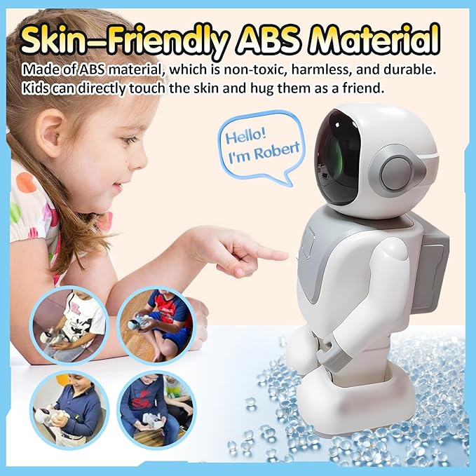 Gsou Dancing Robot Speaker Toys for Kids & Adults, Portable Dancing Bluetooth Speaker with LED Lights, Intimate Companion, Programmable Interactive Robot Toys with iOS & Android APP Remote