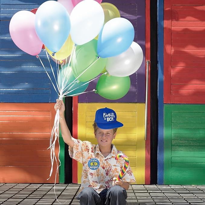 ZomefinKiu 6th Birthday Party Supplies for Boys - Hat, Badge, Decorations, and 6 Year Old Outfit