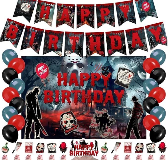 Horror Movie Birthday Decorations, Classic Movie Character Birthday Party Decorations , Horror Movie Halloween Decor, Horror Movie Party Supplies