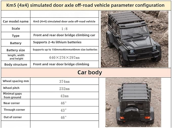 1/8 Remote Control Off Road Vehicle Portal Axle Differential Lock AWD 2Speed Gearbox 775 Brushed Motor PNP Model Crawler Car(Green)