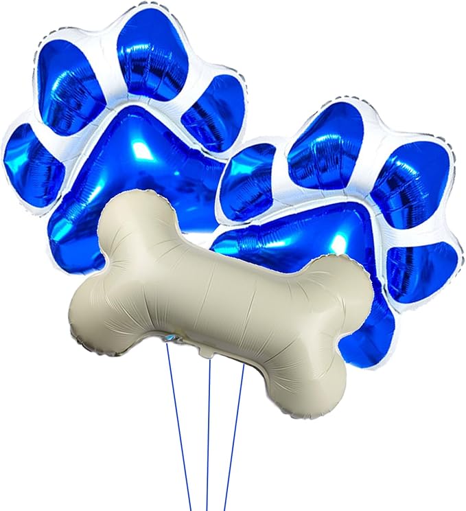 Blue Dog Paw Print Party Balloons Decorations 2Pcs Dog Paw Shaped Foil Balloons for Pets Party Kids Birthday Baby Shower Decorations